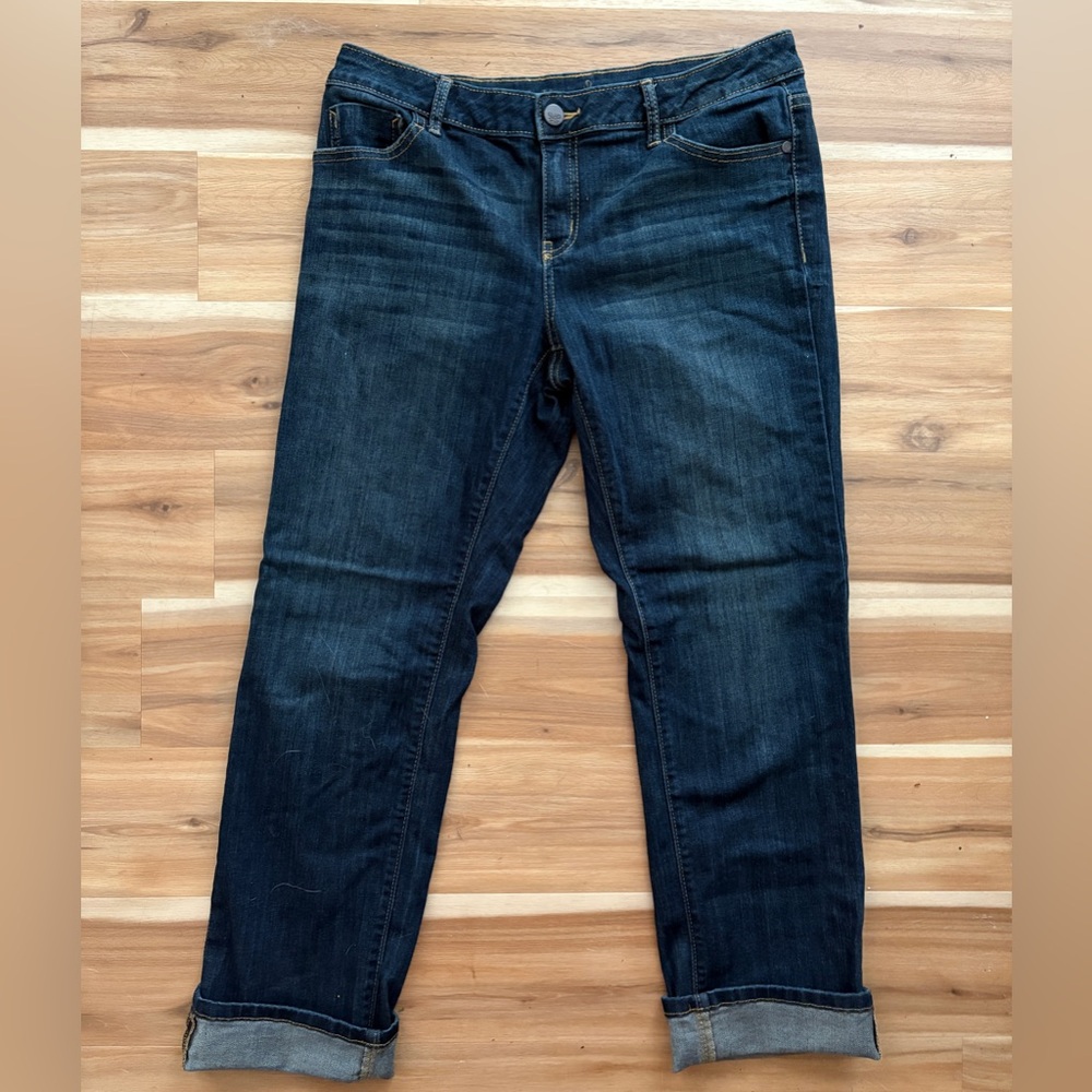 Simply Vera Vera Wang Roll Cuff Capri Blue Jeans size 6